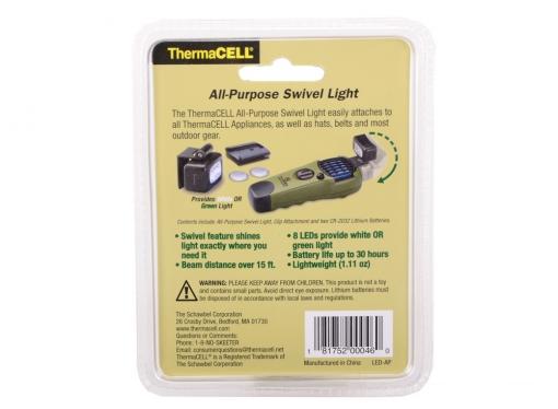 Фонарь универсальный ThermaCELL Swivel Light с поворотным механизмом, на клипсе