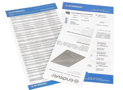 Плитка индукционная Endever Skyline IP-37 Черная, 2200Вт, Сенсорное упр., 1 конфорка