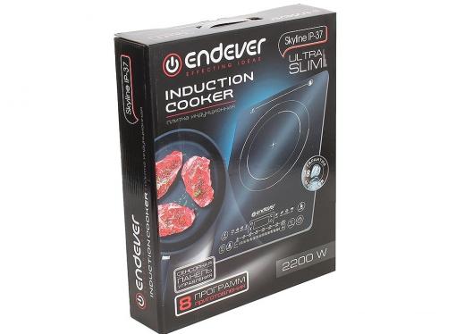 Плитка индукционная Endever Skyline IP-37 Черная, 2200Вт, Сенсорное упр., 1 конфорка