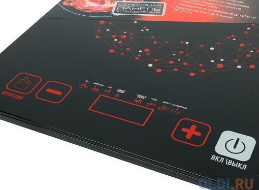 Плитка индукционная Endever Skyline IP-46 Черная, 2000Вт, Сенсорное упр., 1 конфорка