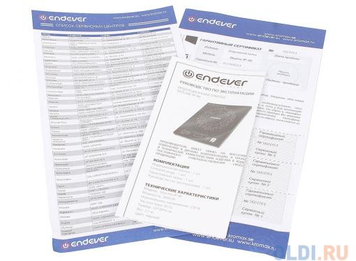 Плитка индукционная Endever Skyline IP-46 Черная, 2000Вт, Сенсорное упр., 1 конфорка