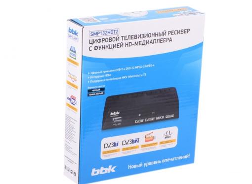 Цифровой телевизионный DVB-T2 ресивер BBK SMP132HDT2 черный