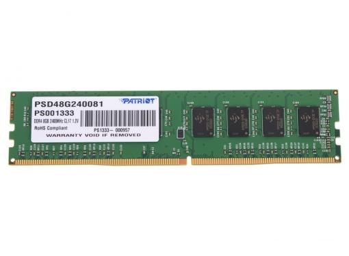 Память DDR4 8Gb (pc-19200) 2400MHz Patriot PSD48G240081
