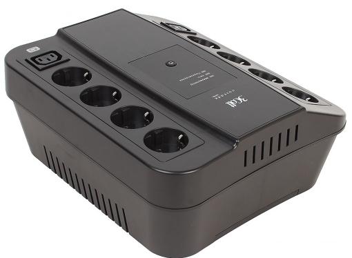 ИБП 3Cott 3C-850-SPB, 850 ВА / 480 Вт, линейно-интерактивный, управляемый, 3-х ступенчатый AVR, выходы: 8 евро-розетки + 2 IEC