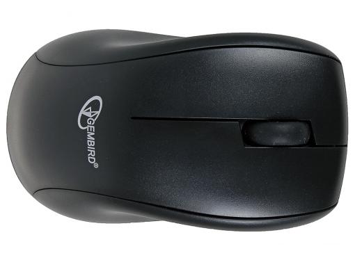 Мышь беспроводная  Gembird MUSW-100, черн, 2кн.+колесо-кнопка, 2.4ГГц
