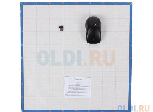 Мышь беспроводная  Gembird MUSW-100, черн, 2кн.+колесо-кнопка, 2.4ГГц
