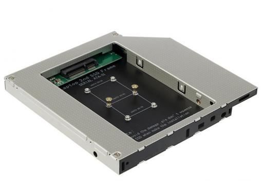 ORIENT UHD-2MSC12, Шасси для SSD mSATA для установки в SATA отсек оптического привода ноутбука 12.7 мм