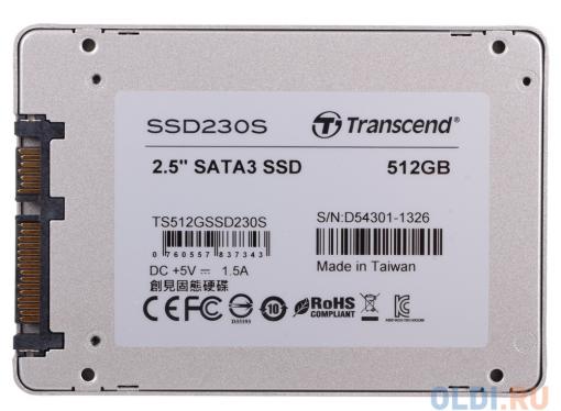 SSD накопитель Transcend SSD230 TS512GSSD230S 512GB SATA III/2.5