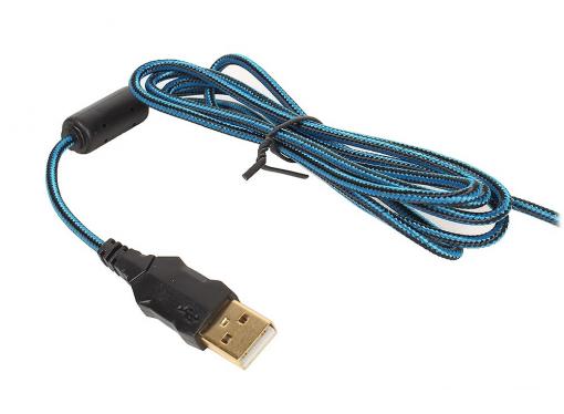 Мышь Oklick 745G LEGACY black/lt.blue optical (2400dpi) USB Gaming (6but)