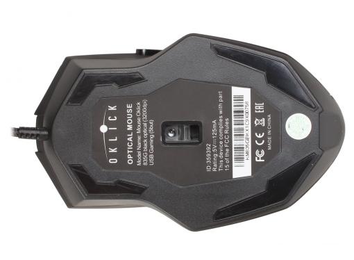 Мышь Oklick 835G черный оптическая USB игровая (5but)