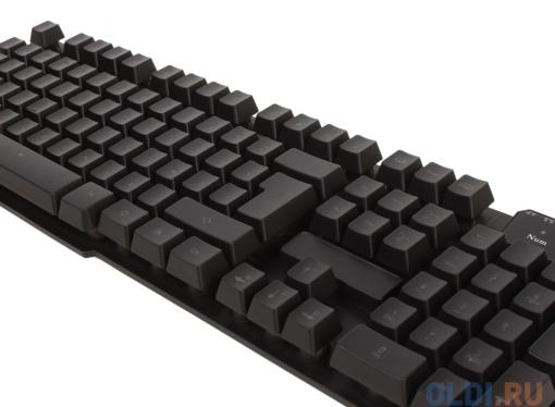 Клавиатура игровая Oklick 760G black USB LED, алюминиевое основание, RGB-подсветка с разными режимами